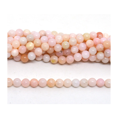 Pink Opal A Polished round 6mm strand 63 beads