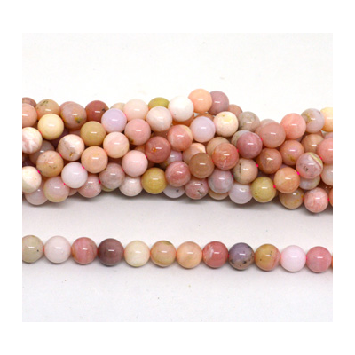 Pink Opal Polished round 10mm strand 40 beads