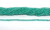 Amazonite Faceted Round 3mm strand 130 beads-beads incl pearls-Beadthemup