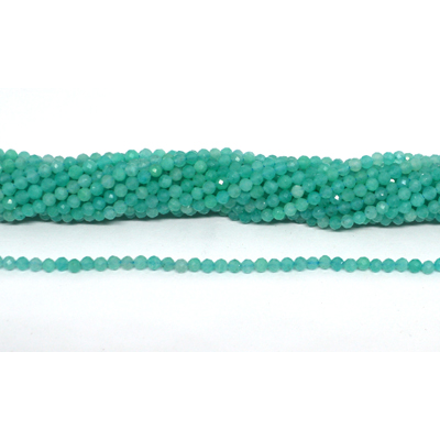 Amazonite Faceted Round 3mm strand 130 beads