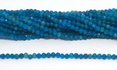 Apatite  Faceted Round 3mm strand approx. 125 beads-beads incl pearls-Beadthemup