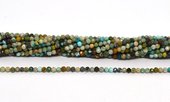 Turquoise  Faceted Round 2mm strand 200 beads-beads incl pearls-Beadthemup