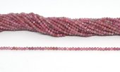 Pink Tourmaline  Faceted Round 3mm strand 135 beads-beads incl pearls-Beadthemup