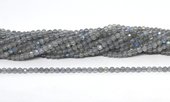 Labradorite Faceted Round 3mm strand 120 beads-beads incl pearls-Beadthemup