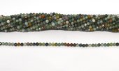Moss agate Faceted Round 3mm strand 129 beads-beads incl pearls-Beadthemup
