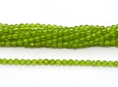Peridot Faceted Round 3mm strand 129 beads-beads incl pearls-Beadthemup