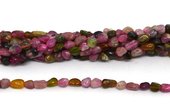 Tourmaline polished nugget 4x5mm strand approx 80 beads-beads incl pearls-Beadthemup