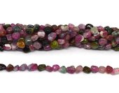 Tourmaline polished nugget 8x10mm strand approx 66 beads-beads incl pearls-Beadthemup
