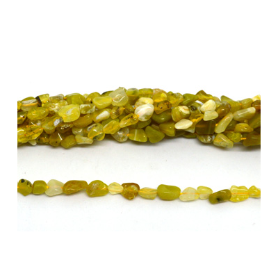 Yellow Opal polished nugget 6x8mm strand approx 58 beads
