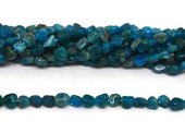 Apatite polished nugget 6x8mm strand approx 66 beads-beads incl pearls-Beadthemup