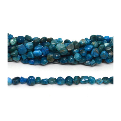 Apatite polished nugget 8x10mm strand approx 46 beads