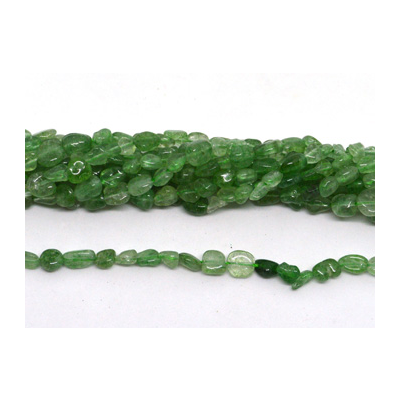 Green Strawberry Quartz polished nugget 6x8mm strand approx 57 beads