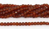 Carnelian Faceted Cube 5mm 72 beads per strand-beads incl pearls-Beadthemup