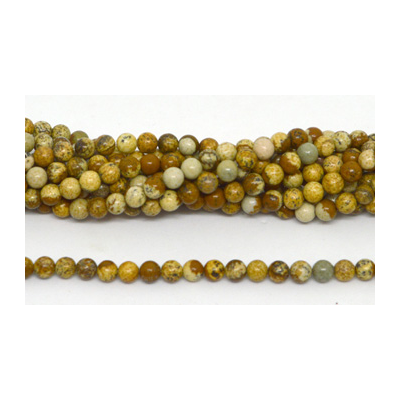 Picture Jasper polished round 4mm 84 beads per strand