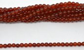 Carnelian A polished round 4mm 93 beads per strand-beads incl pearls-Beadthemup
