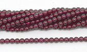 Garnet polished round 4mm 93 beads per strand-beads incl pearls-Beadthemup