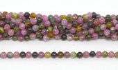 Tourmaline polished round 4mm 93 beads per strand-beads incl pearls-Beadthemup