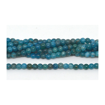 Apatite polished round 4mm 93 beads per strand