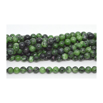 Ruby Zoisite polished round 8mm 47 beads per strand