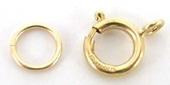 14k Gold filled Bolt clasp 5mm and ring 5mm 4pk-findings-Beadthemup