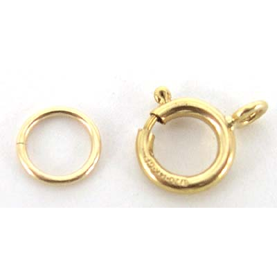 14k Gold filled Bolt clasp 5mm and ring 5mm 4pk