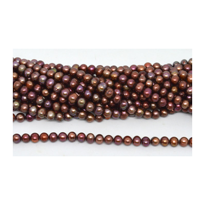 Fresh Water Pearl rusty copper 9-10mm 51 beads 