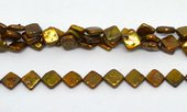 Fresh Water Pearl Brown Diamond 14mm 30 beads-beads incl pearls-Beadthemup