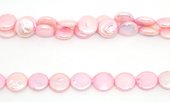 Fresh Water Pearl Coin 12mm Rose 30/strand-beads incl pearls-Beadthemup