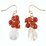 Carnelian Mother Of  Pearl Earrings 43mm