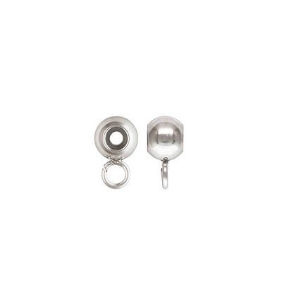 Sterling Silver 4mm Smart bead W/RING 2.0mm hole 1 pack
