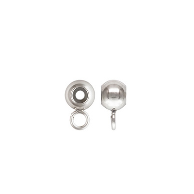 Sterling Silver 4mm Smart bead W/RING 2.0mm hole 1 pack