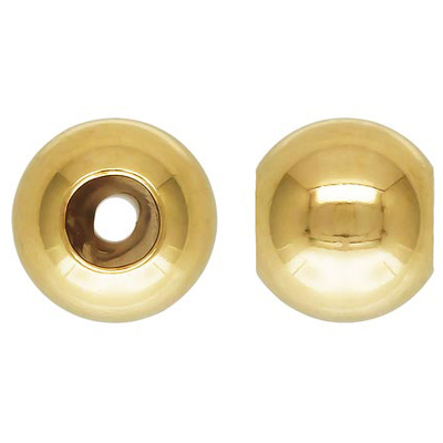 14k Gold filled 4mm Smart bead 1.2mm hole 2 pack