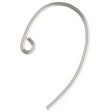 Sterling silver Earwire pair 0.71 wire 20x12mm pair-findings-Beadthemup