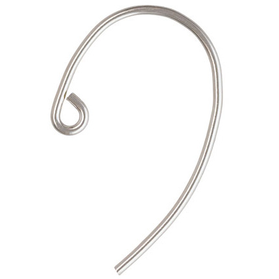 Sterling silver Earwire pair 0.71 wire 20x12mm pair