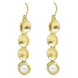 Flowing Lily pad Pearl earring-jewellery-Beadthemup