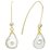 Long Pearl Sparkling CZ Earring