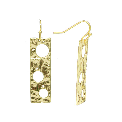 Hammered Rectangle Earrings