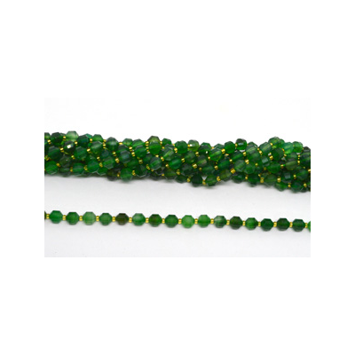 Green Agate fac.Energy bar cut 8mm str 38 beads