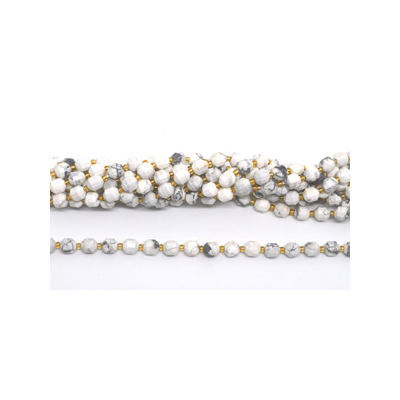 Howlite fac.Energy bar cut 8mm str 38 beads