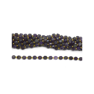 Amethyst fac.Energy bar cut 8mm str 38 beads