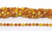 Agate dyed Orange Stripe fac.Energy bar cut 8mm str 38 beads-beads incl pearls-Beadthemup