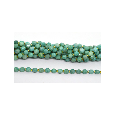 Amazonite fac.Energy bar cut 8mm str 38 beads