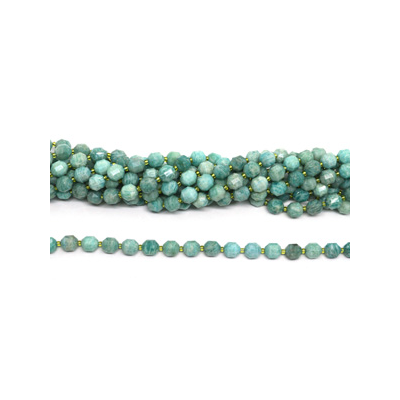 Amazonite fac.Energy bar cut 10mm str 33 beads