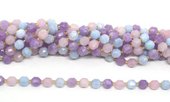Morganite, Amethyst Aqua fac.Energy bar cut 8mm str 38 beads-beads incl pearls-Beadthemup