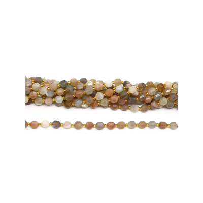 Mix Moonstone fac.Energy bar cut 8mm str 38 beads