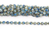 K2  Jasper (Azurite in Granite) fac.Energy bar cut 10mm str 33 beads-beads incl pearls-Beadthemup