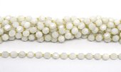 White Moonstone fac.Energy bar cut 10mm str 33 beads-beads incl pearls-Beadthemup