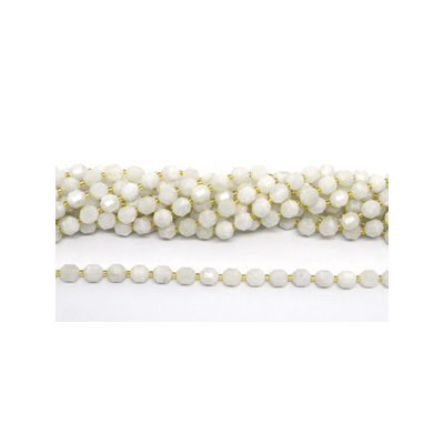 White Moonstone fac.Energy bar cut 10mm str 33 beads
