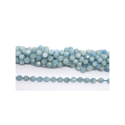 Aquamarine fac.Energy bar cut 10mm str 33 beads
