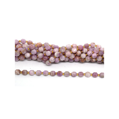 Kunzite fac.Energy bar cut 8mm str 38 beads